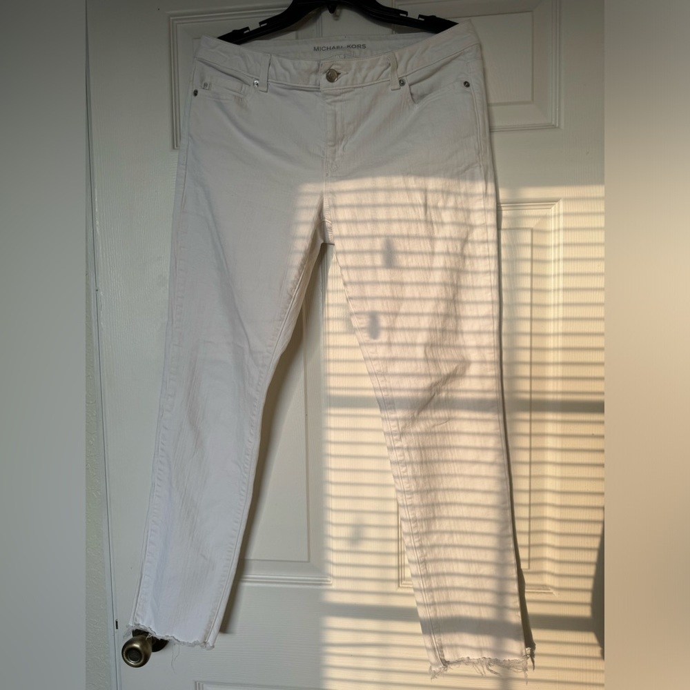 Michael Kors Women’s White Skinny Denim Stretch Jeans Size 10